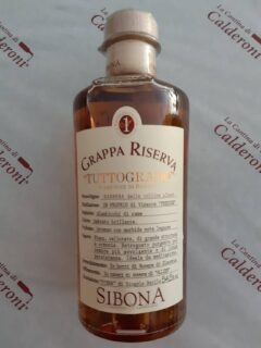 Grappa Riserva Barbera Tuttogrado Distilleria Sibona lt 0.50
